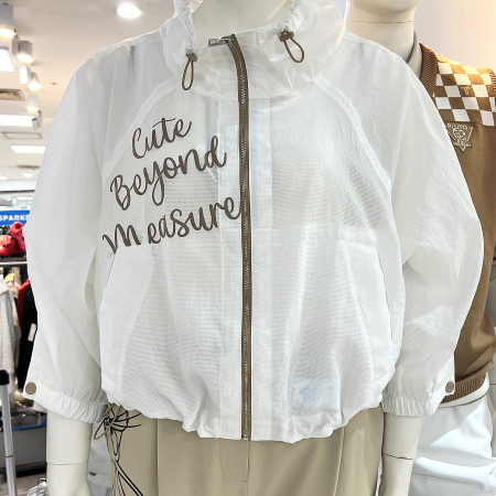 [행복한백화점][디즈니골프]벅스버니 아트웍 시스루 루즈핏 후드 집업 점퍼 아이보리 여성 SP2LJP045