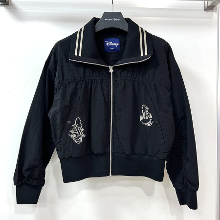 [행복한백화점][디즈니골프]아트웍 셔링 크롭 집업 점퍼 블랙 여성 DP1LJP002