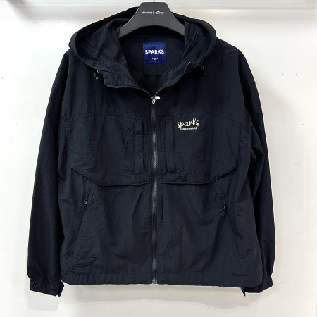 [행복한백화점][디즈니골프]스팍스 간절기 후드 집업 바람막이 점퍼 블랙 여성 SP1LJB002