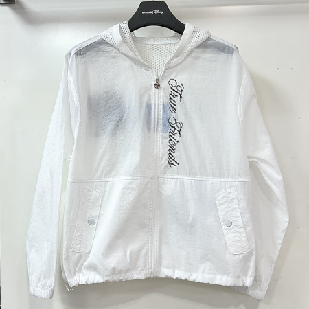 [행복한백화점][디즈니골프]아트웍 메쉬 후드 바람막이 점퍼 화이트 여성 DP1LJB015