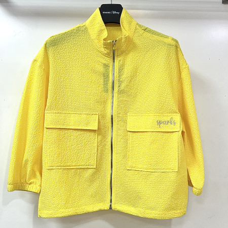 [행복한백화점][디즈니골프]하프넥 시어서커 집업 점퍼 옐로우 여성 SP1LJB004