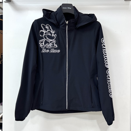 [행복한백화점][디즈니골프]캐릭터 밑단 스트링 바람막이 점퍼 블랙 여성 DP1LJBR05