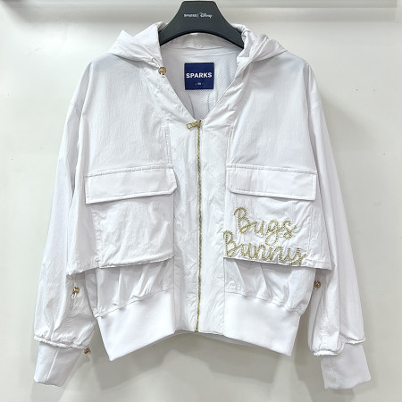 [행복한백화점][디즈니골프]아트웍 모자 탈부착 아웃포켓 숏기장 점퍼 오프화이트 여성 SP1LJP015