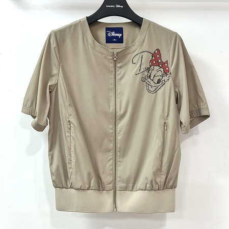 [행복한백화점][디즈니골프]캐릭터 아트웍 반팔 루즈핏 바람막이 점퍼 베이지 여성 DP1LJB010