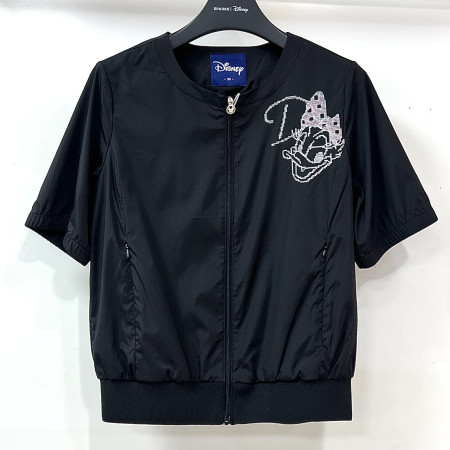 [행복한백화점][디즈니골프]캐릭터 아트웍 반팔 루즈핏 바람막이 점퍼 블랙 여성 DP1LJB010