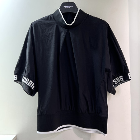 [행복한백화점][파사디]냉감 홑겹 우븐 반목 티셔츠 블랙 여성 P25MTP154M