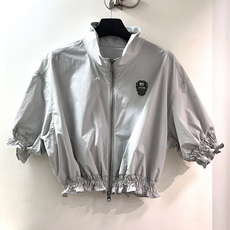 [행복한백화점][파사디]나일론 캐주얼 반팔 점퍼 라이트그레이 여성 P25MWJ751X