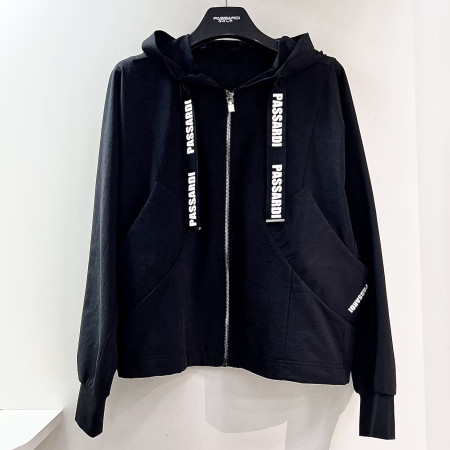 [행복한백화점][파사디]포켓 후드 집업 바람막이 점퍼 블랙 여성 P25STJ141M