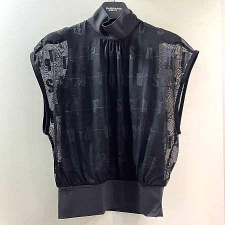 [행복한백화점][파사디]로고 메쉬 레이어드 민소매 티셔츠 블랙 여성 P25MTP157X