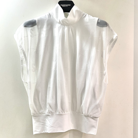 [행복한백화점][파사디]로고 메쉬 레이어드 민소매 티셔츠 화이트 여성 P25MTP157X