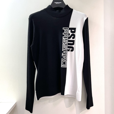 [행복한백화점][파사디]컬러 블럭 모크넥 니트 티셔츠 블랙 여성 P25SKP311X