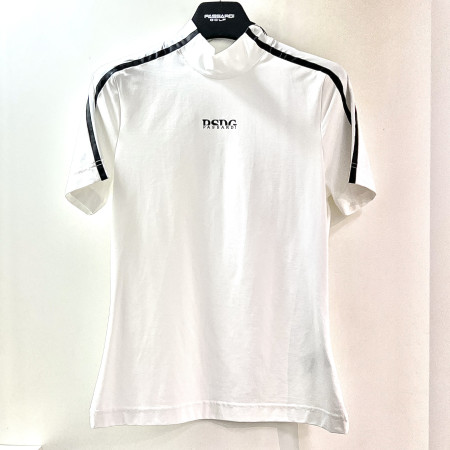 [행복한백화점][파사디]라인 배색 반목 반팔 티셔츠 화이트 여성 P25MTP155M