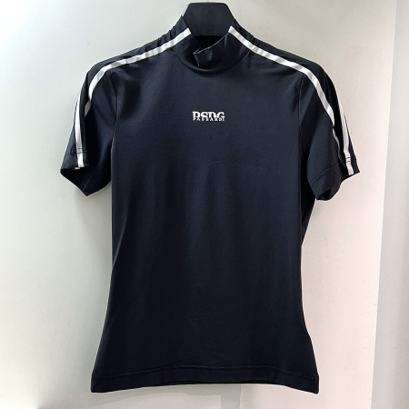 [행복한백화점][파사디]라인 배색 반목 반팔 티셔츠 블랙 여성 P25MTP155M