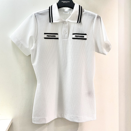 [행복한백화점][파사디]니트카라 반팔 티셔츠 화이트 여성 P25MTT172M