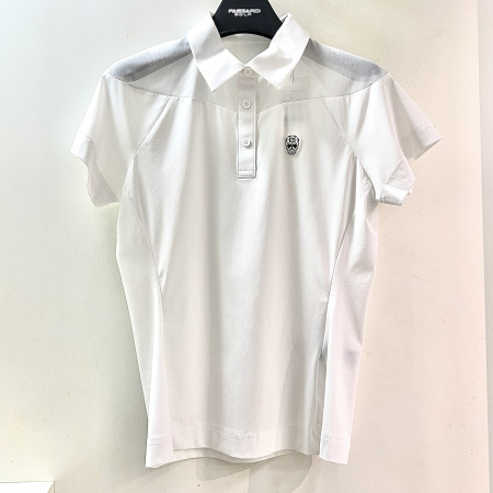 [행복한백화점][파사디]메쉬 배색 제에리 반팔 티셔츠 화이트 여성 P25MTY164X