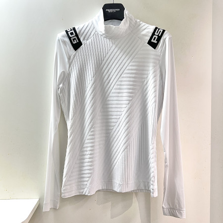 [행복한백화점][파사디]어깨포인트 긴팔 티셔츠 화이트 여성 P25MTP166X