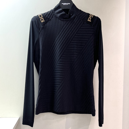 [행복한백화점][파사디]어깨포인트 긴팔 티셔츠 블랙 여성 P25MTP166X