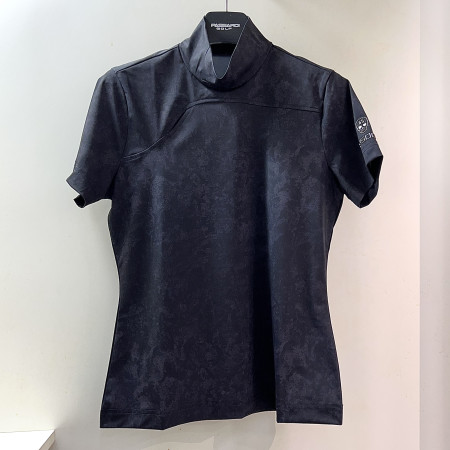 [행복한백화점][파사디]컷아웃 하이넥 모크넥 반팔 티셔츠 차콜그레이 여성 P25MTP158X