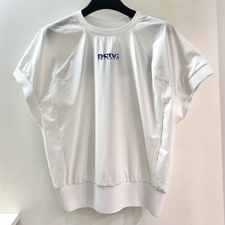 [행복한백화점][파사디]변형 절개 라운드넥 티셔츠 화이트 여성 P25MTP153M