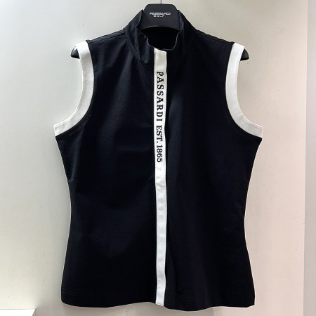 [행복한백화점][파사디]라인배색 풀집업 민소매 티셔츠 블랙 여성 P25MTL184M