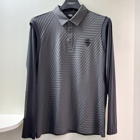 [행복한백화점][파사디]소매 냉감 레이어드스타일 제에리 긴팔 티셔츠 차콜그레이 남성 Q25MTY072X