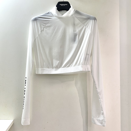 [행복한백화점][파사디]뒷면 망사 냉감 크롭 이너 티셔츠 화이트 여성 P24ATPM03M