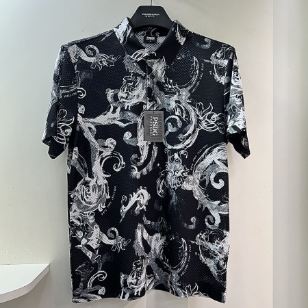 [행복한백화점][파사디]시즌패턴 반팔 제에리 티셔츠 블랙 남성 Q25MTY067M