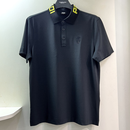 [행복한백화점][파사디]에리 로고배색 니트카라 반팔 티셔츠 블랙 남성 Q25MTT078X