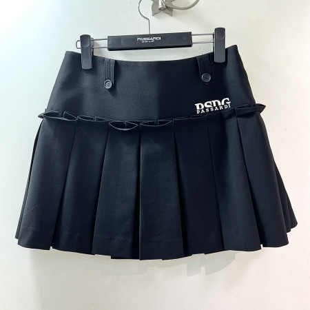 [행복한백화점][파사디]밴딩 맞주름 스커트 블랙 여성 치마 P25SSK534X