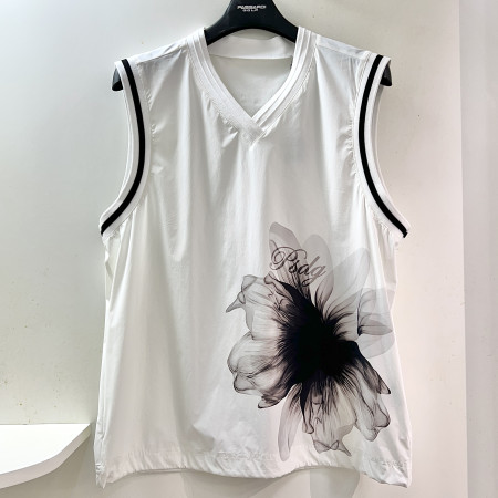 [행복한백화점][파사디]플라워 포인트 브이넥 베스트 화이트 남성 Q25MWV691M