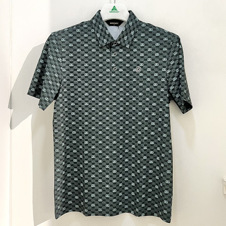 [행복한백화점][그린조이]G패턴 프린트 반팔 카라 티셔츠 그린 남성 GS25KY55M