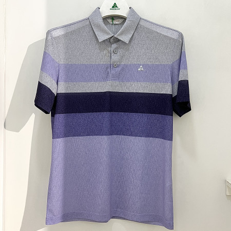 [행복한백화점][그린조이]뎅깡 프린트 반팔 카라 티셔츠 퍼플 남성 GS25KY26M