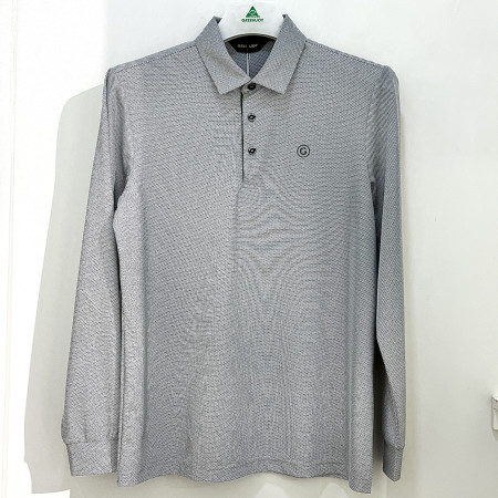 [행복한백화점][그린조이]시보리 3버튼 긴팔 PK 티셔츠 블랙 남성 GP25KY52M