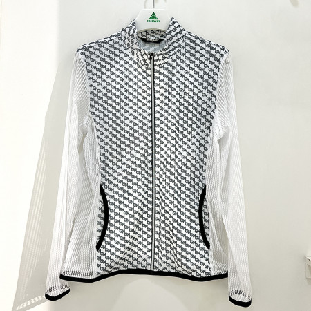 [행복한백화점][그린조이]프린트 냉감 점퍼 블랙 여성 GP24KJ51W