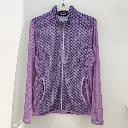 [행복한백화점][그린조이]프린트 냉감 점퍼 퍼플 여성 GP24KJ51W