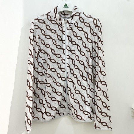 [행복한백화점][그린조이]체인 프린트 져지 점퍼 브라운 여성 GP25KJ62W