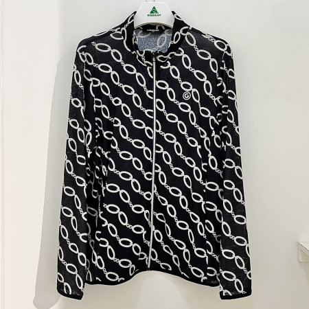 [행복한백화점][그린조이]체인 프린트 져지 점퍼 블랙 여성 GP25KJ62W