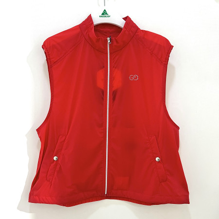 [행복한백화점][그린조이]솔리드 볼륨 베스트 레드 여성 조끼 GP25WV52W