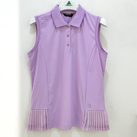 [행복한백화점][그린조이]그린조이 밑단 플리츠 나시 PK 티셔츠 연보라 여성 GP23KN61W