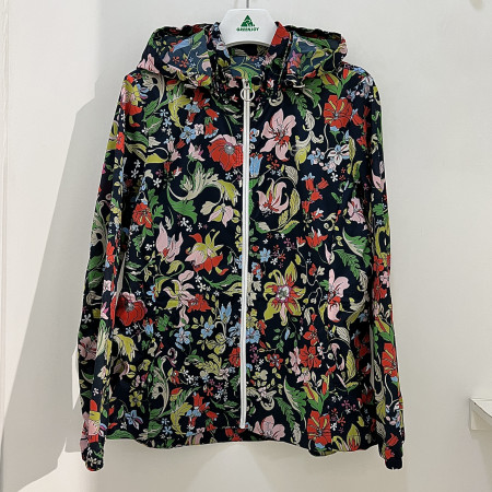 [행복한백화점][그린조이]플라워 프린트 경량 점퍼 네이비 여성 바람막이 GP25WJ27W