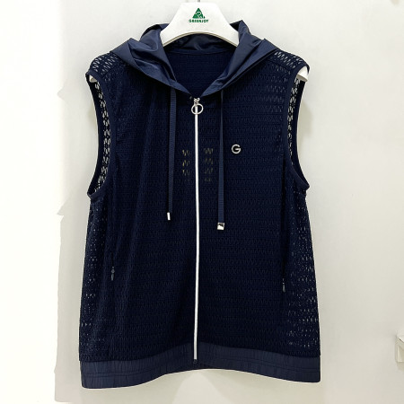 [행복한백화점][그린조이]메쉬JQD 후드 베스트 네이비 여성 조끼 GP25KV71W