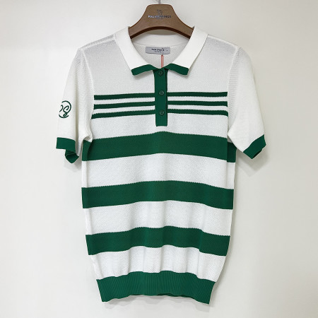 [행복한백화점][팜스프링스]스트라이프 배색 카라 니트 화이트 여성 SKTL252450