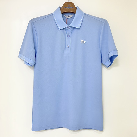 [행복한백화점][팜스프링스]스티치 반팔 카라 티셔츠 스카이블루 남성 STSM252163