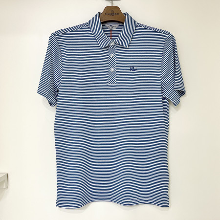 [행복한백화점][팜스프링스]스트라이프 반팔 카라 티셔츠 네이비 남성 STSM252156