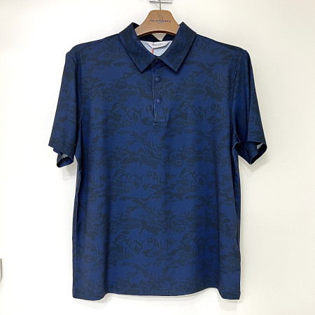 [행복한백화점][팜스프링스]패턴 카라 반팔 티셔츠 네이비 남성 STSM252160