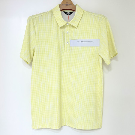 [행복한백화점][팜스프링스]잔패턴 반팔 카라 티셔츠 레몬 남성 STSM252168