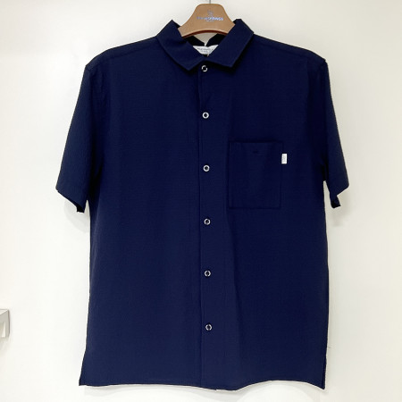 [행복한백화점][팜스프링스]와이드카라 반팔 티셔츠 네이비 남성 SYSM252180