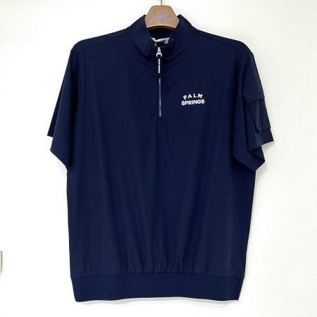 [행복한백화점][팜스프링스]베이직 반집업 반팔 티셔츠 네이비 남성 STZM252178