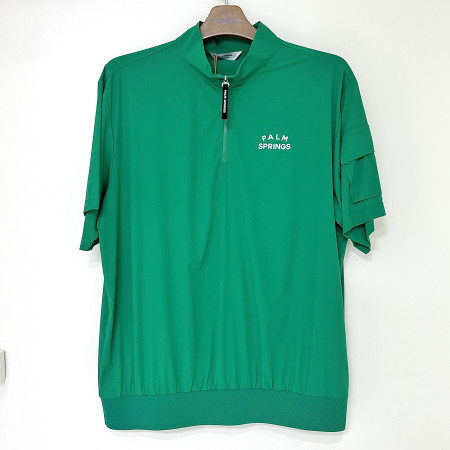 [행복한백화점][팜스프링스]베이직 반집업 반팔 티셔츠 그린 남성 STZM252178