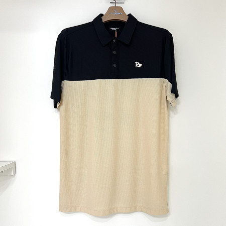 [행복한백화점][팜스프링스]배색 카라 반팔 티셔츠 블랙 남성 STSM252166